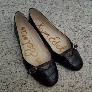 Sam Edelman Mary Jane ballet flats Croc embossed